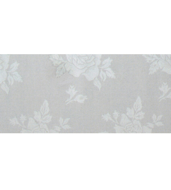 White Victorian Rose Tablecloth 120"L x 60"W
